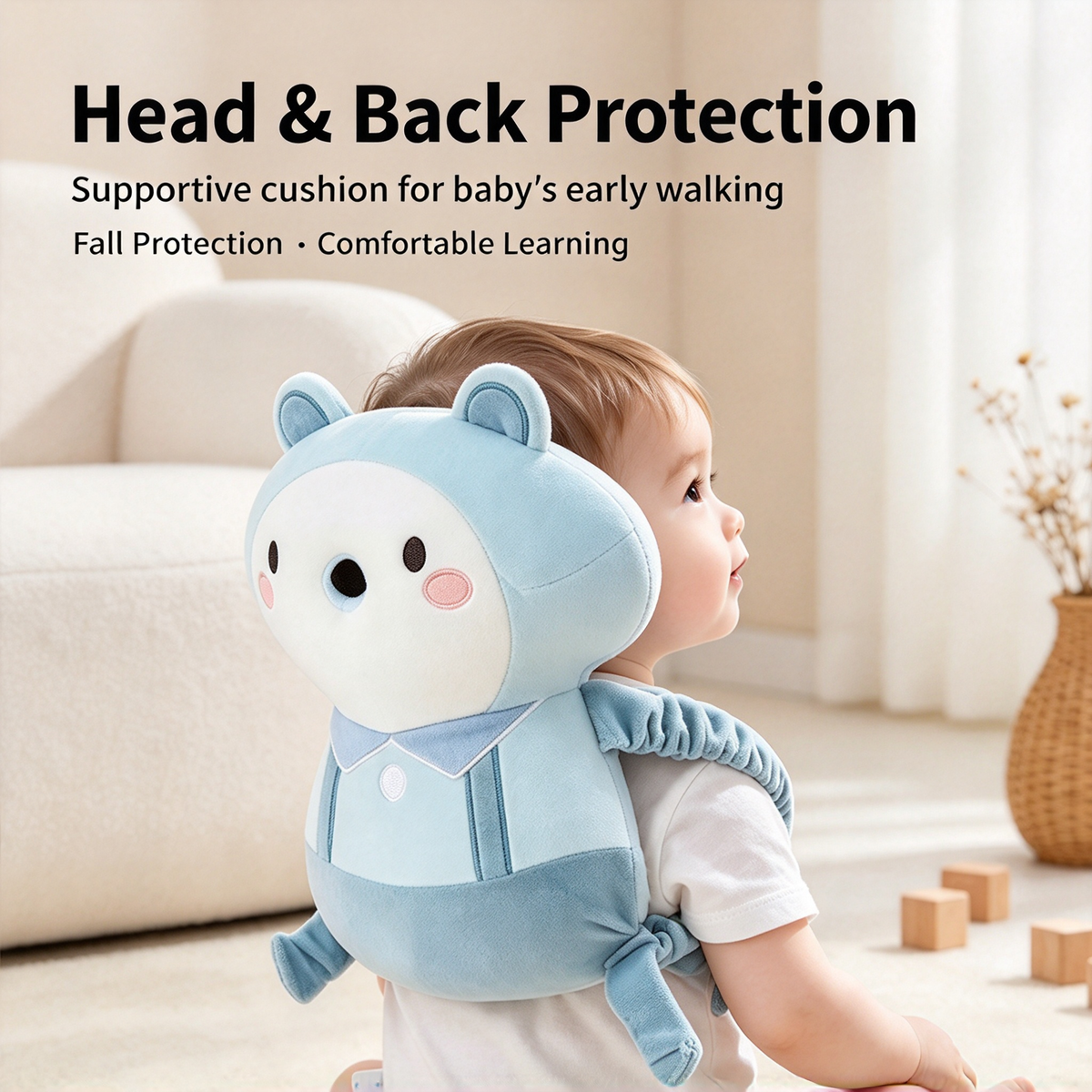 🐻 Baby Learning Walk Head Safety Cushion