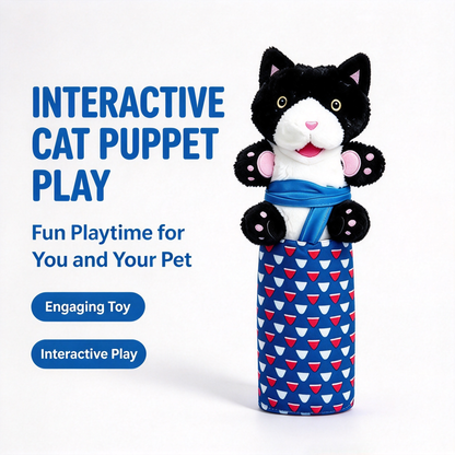 🐱 Interactive Cat Hand Puppet Pet Teasing Toy