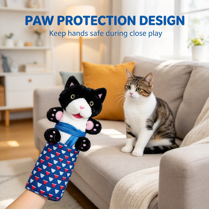 🐱 Interactive Cat Hand Puppet Pet Teasing Toy