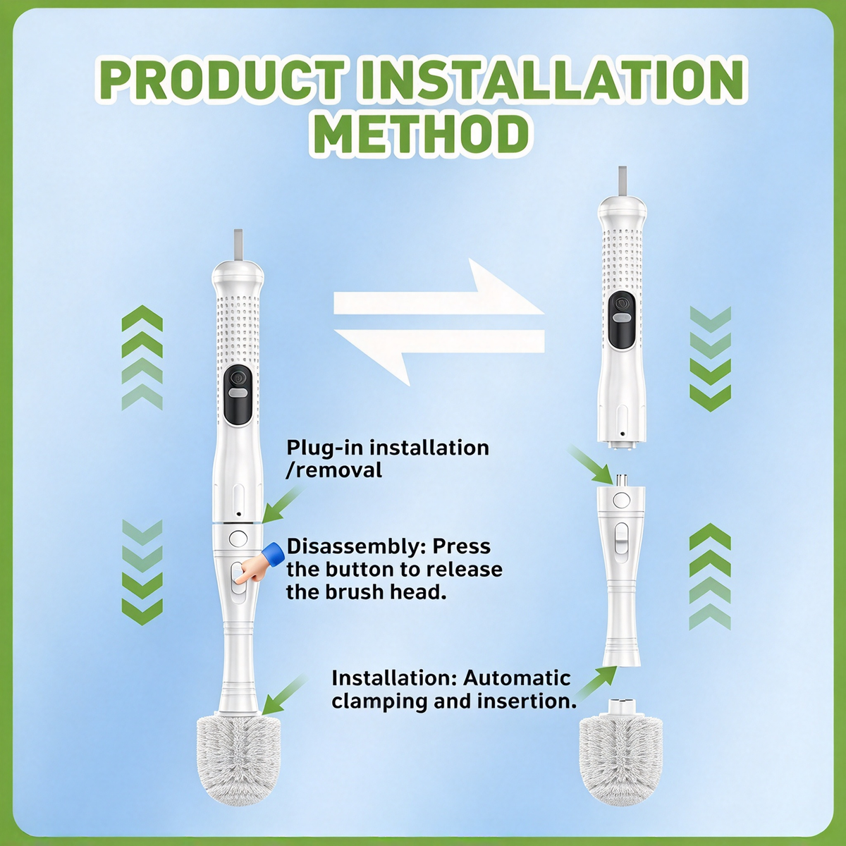 🧼 Electric Toilet Brush, Rechargeable 360° Cleaning Brush