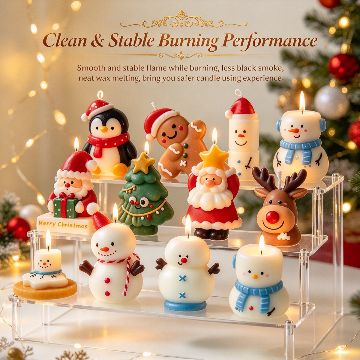 🎄Cute Christmas Character Scented Candle Holiday Decor