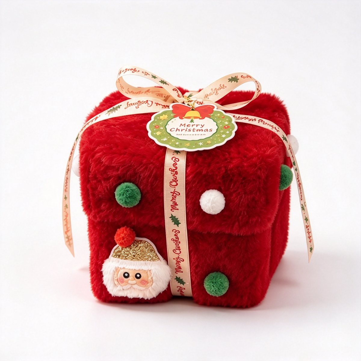 ✨ Christmas Plush Decorative Present Box for Small Gifts