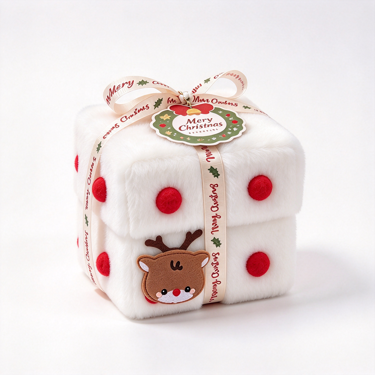 ✨ Christmas Plush Decorative Present Box for Small Gifts