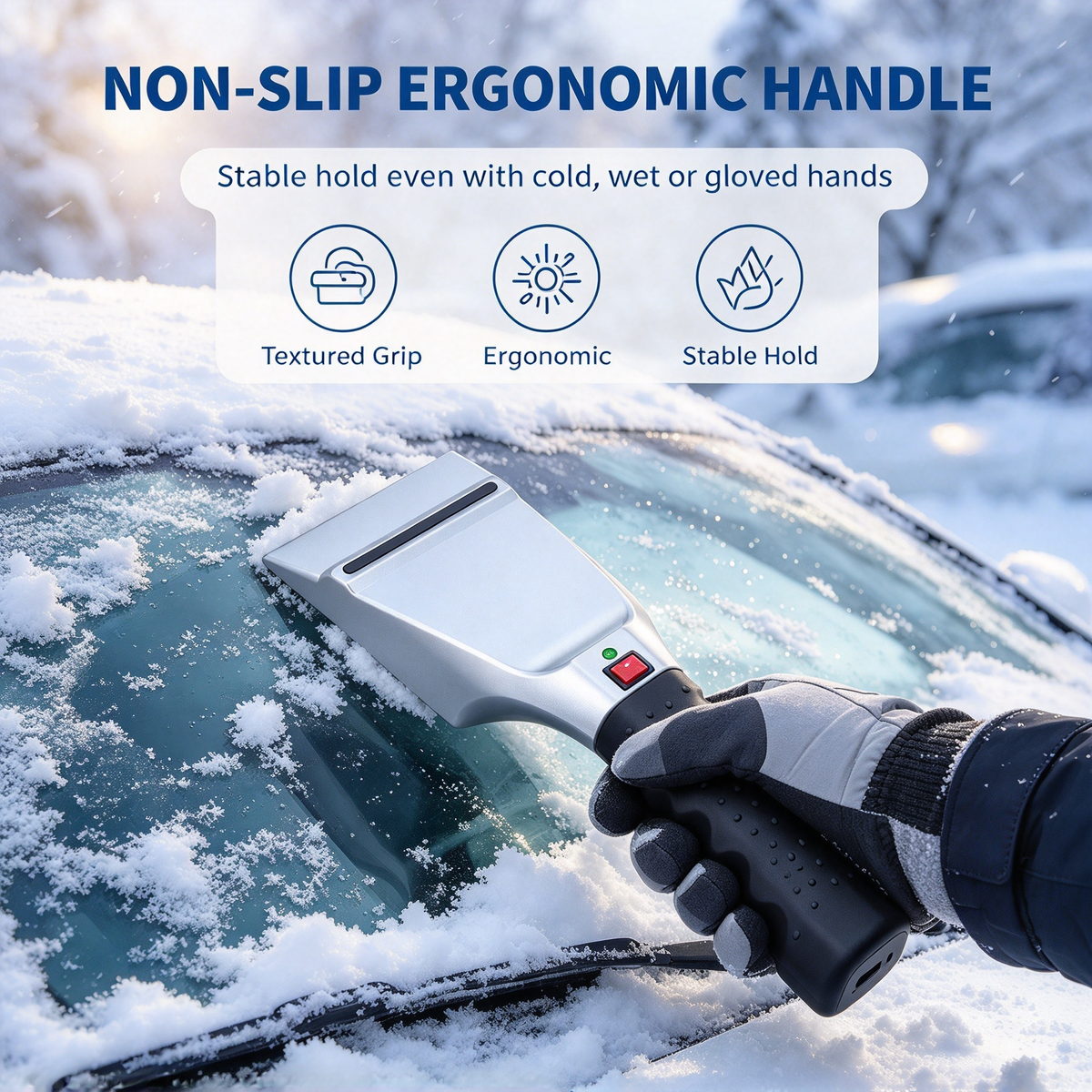 ❄️ Heated Car Ice Scraper for Windshield