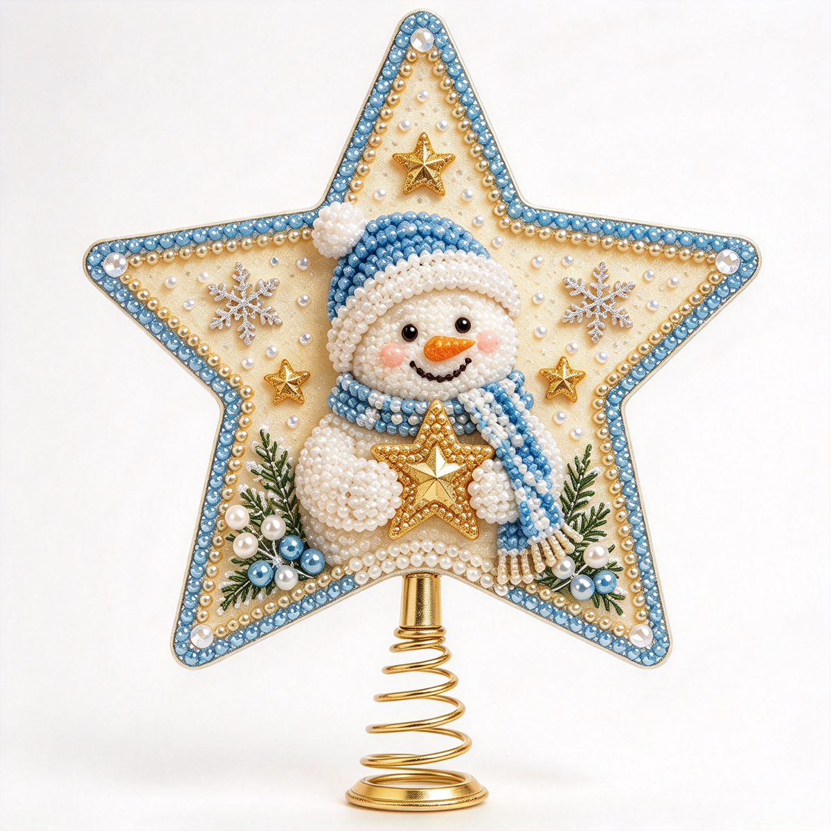 ✨DIY Santa Star Diamond Art Christmas Tree Topper
