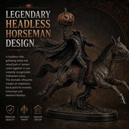 🐎🎃Lighted Headless Horseman Statue