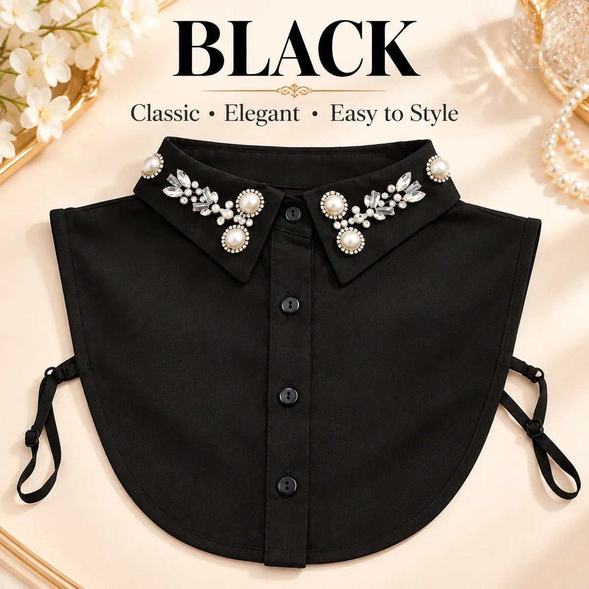 🔥 Holiday Celebration 50% OFF ✨Jeweled Detachable Collar -Add Instant Elegance  💎
