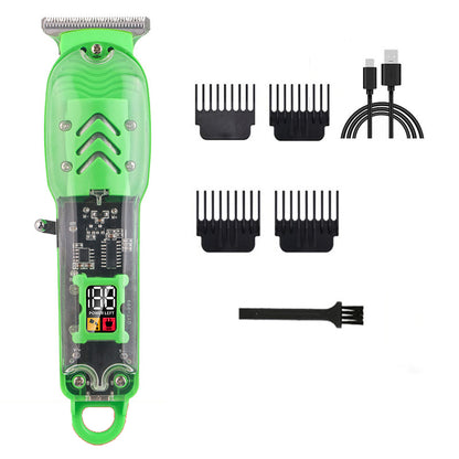 ⚡ Transparent Cordless Hair Trimmer