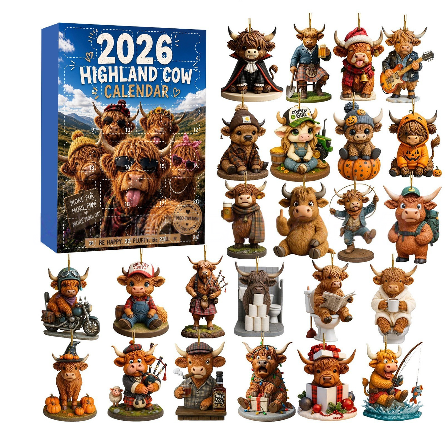 🔥2026 Highland CowAdvent Calendar 🐂📆