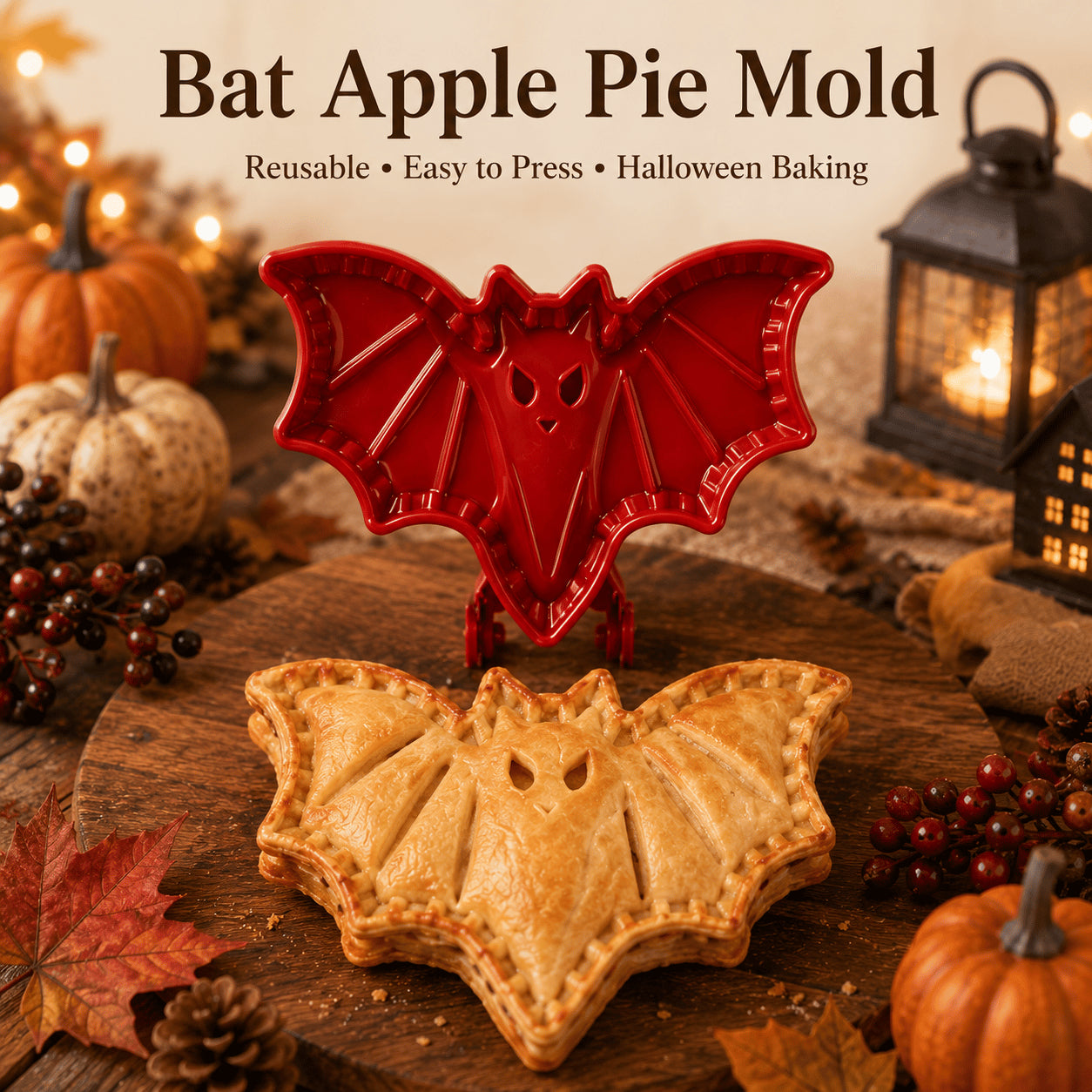 🎃Halloween Pie Mold – 8 Spooky Designs, Reusable Baking Tool for Mini Pies, Turnovers & Hand Pies