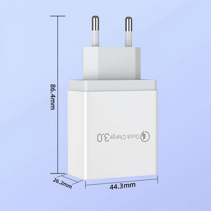 ⚡ 4-Port USB QC3.0 Multi Fast Charger