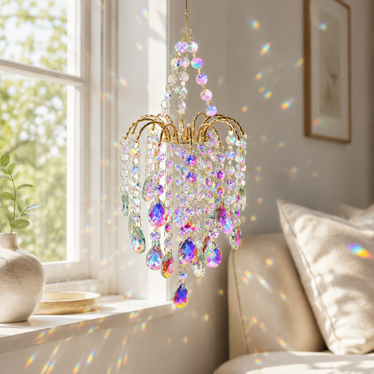 ✨Crystal Chandelier Suncatcher Hanging Ornament - Create beautiful light and shadow reflections anytime, anywhere.