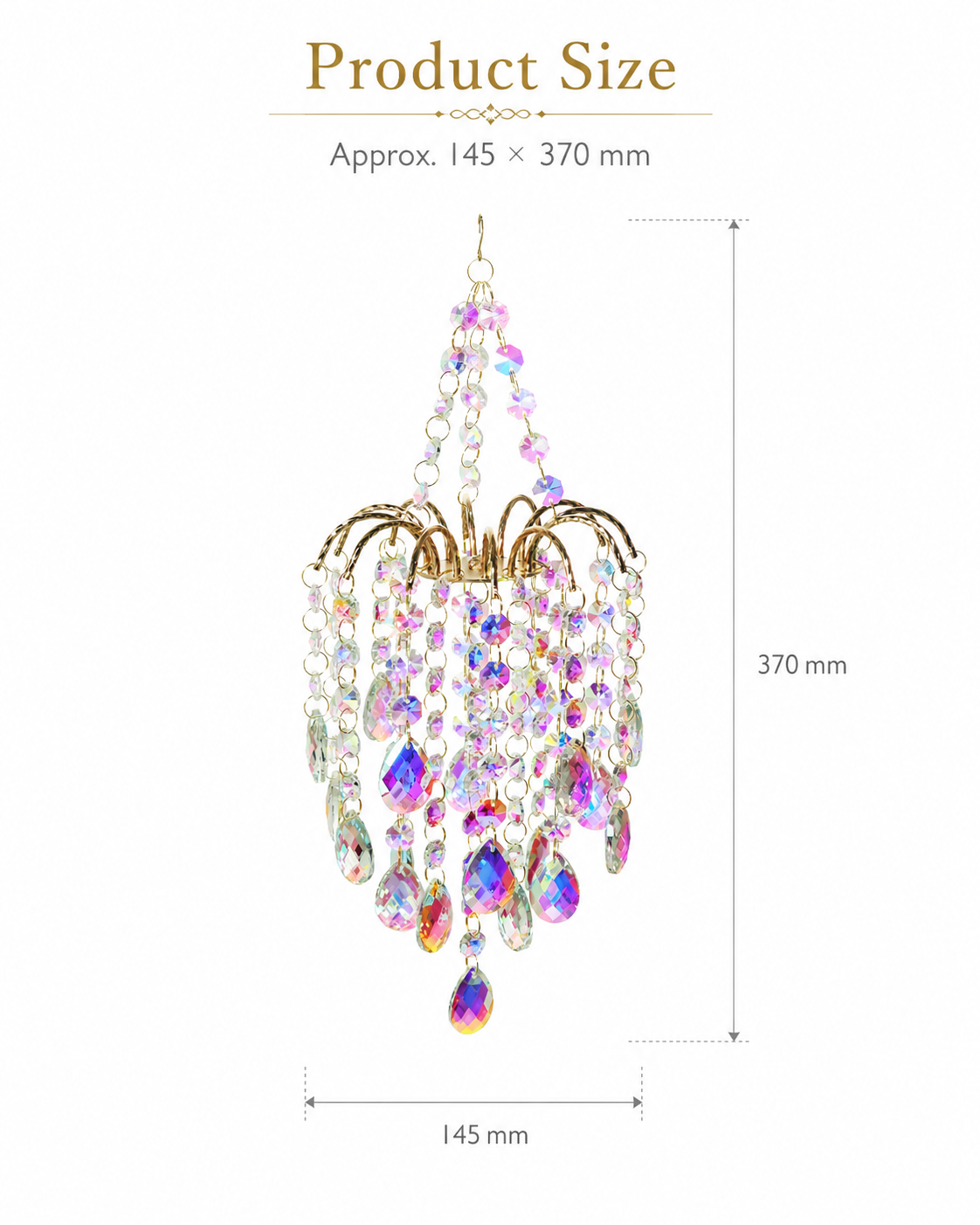 ✨Crystal Chandelier Suncatcher Hanging Ornament - Create beautiful light and shadow reflections anytime, anywhere.