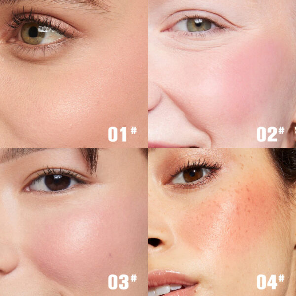 🍑 Silky Pearlescent Powder Blush | Hydrating Waterproof Luminous Cheek Blush Compact