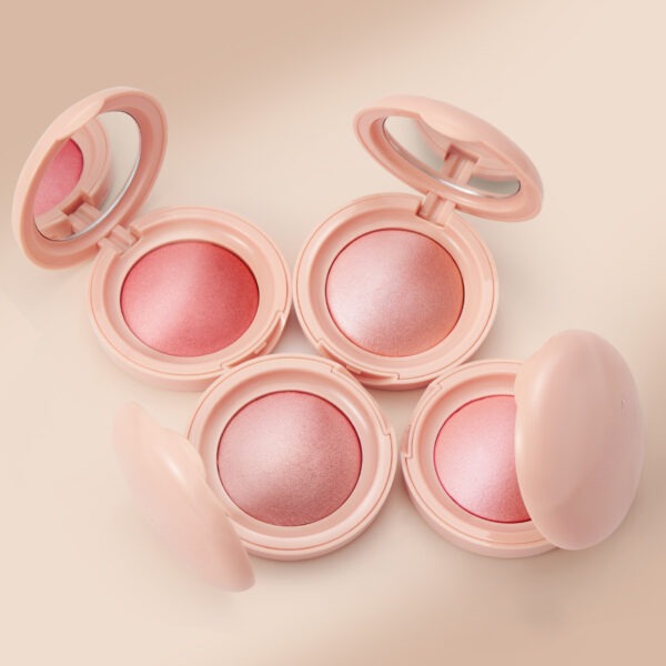🍑 Silky Pearlescent Powder Blush | Hydrating Waterproof Luminous Cheek Blush Compact