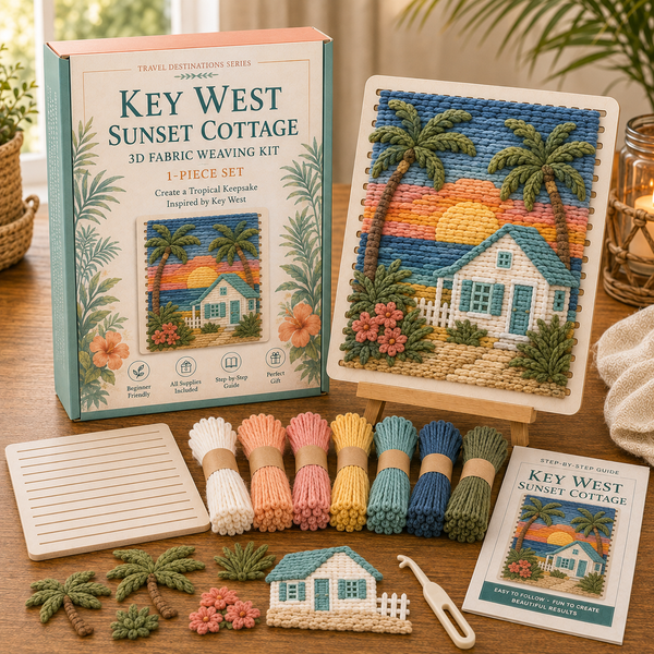 🗺️ American Destinations Fabric Weaving Kit