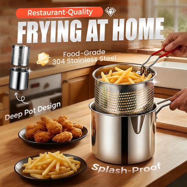 🔥304 Stainless Steel Multifuntional Fryer