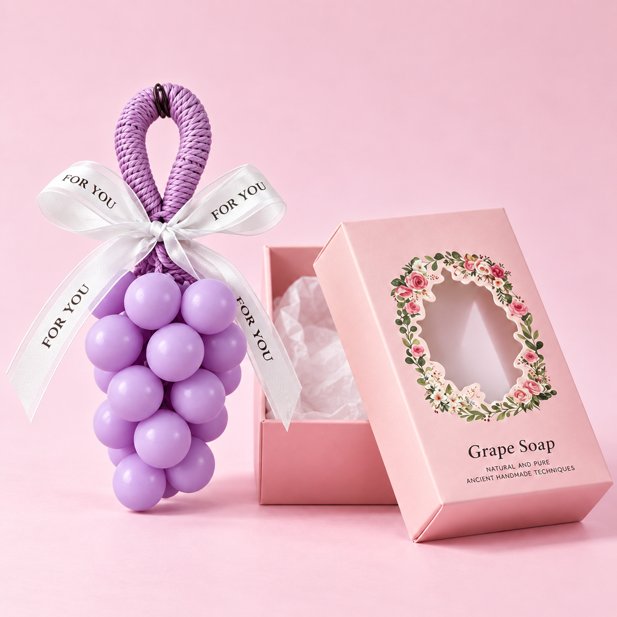 🍇 Handmade Grape Soap – Small-Batch Natural Oil Soap with Gentle Scent 💜