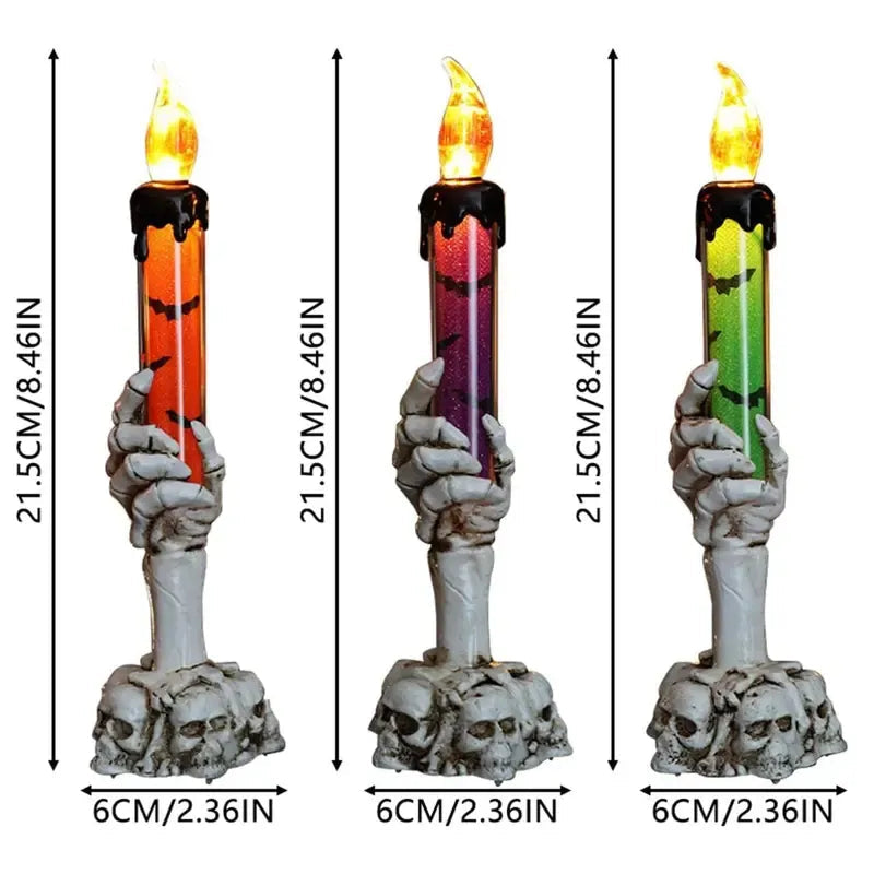 💀🕯️ Skeleton Hand LED Halloween Candle Light