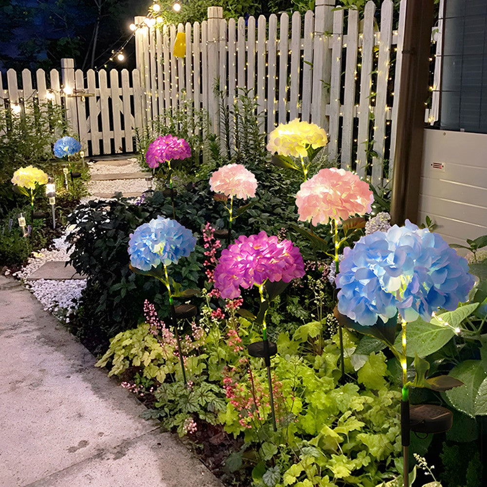 🌷Solar Hydrangea Flower Garden Stake Lights