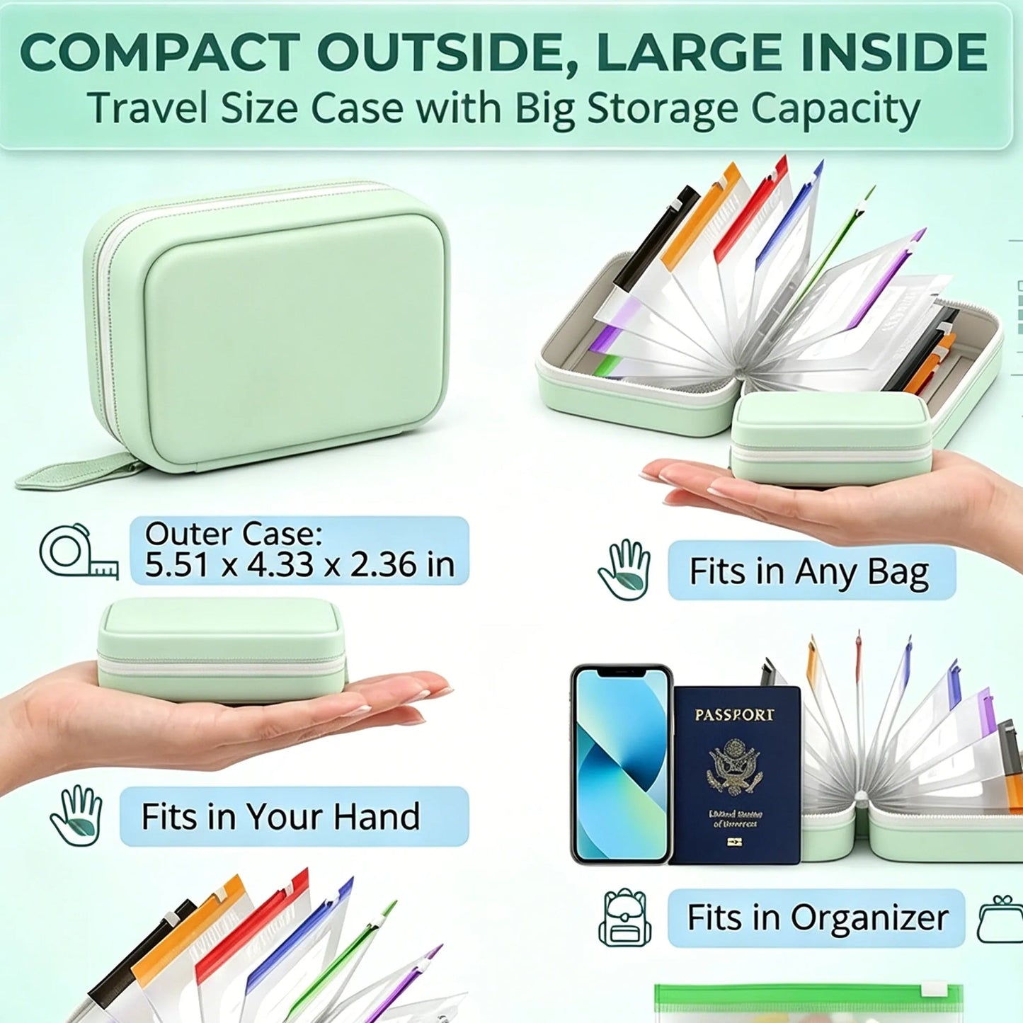 💊A8 Waterproof Pill Pouch Set –  14 Days of Meds & Vitamins💧Waterproof & Crush-Resistant Shell