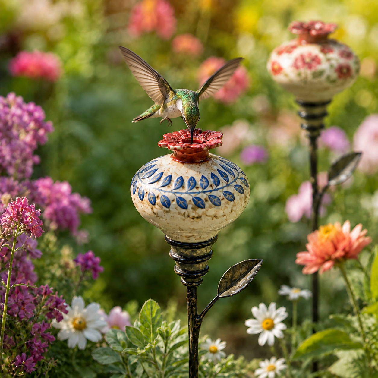 🐦Vintage Hummingbird Feeder Garden Decor Stake