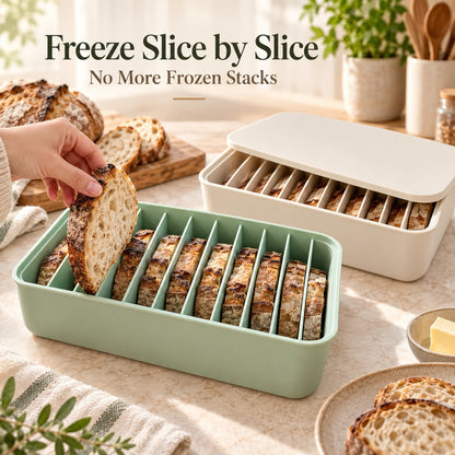 🍞11-Slot Silicone Bread Freezer Box 一 Keep Sourdough slices Separate