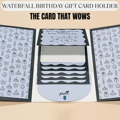 🎄🎉 Christmas Waterfall Gift Card Holder Booklet-4-Pack