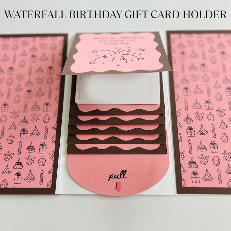 🎄🎉 Christmas Waterfall Gift Card Holder Booklet-4-Pack