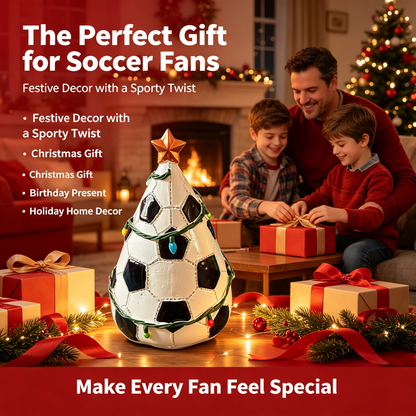 🎄 Sport Ball Mini Tabletop Christmas Tree Ornament | Resin Holiday Desktop Figurine, Christmas Gift for Sports Fans