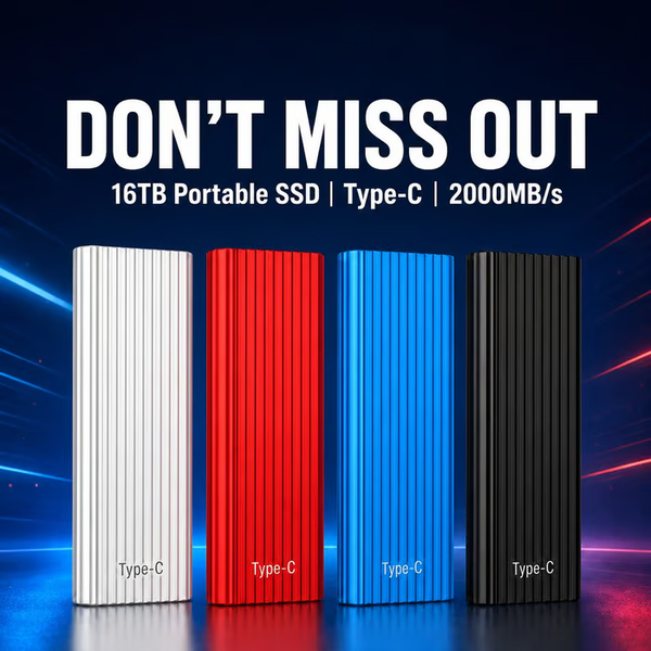 16TB Large-Capacity Type-C PortableMini SSD