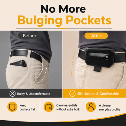 💼✨Slim Belt Wallet — Ultra-Slim Hidden Carry System for Everyday Essentials🛫