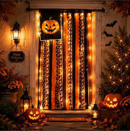 🎃Halloween Flag Pumpkin Fabric Ribbon