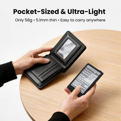 📖 3.7" Ultra-Portable E-Ink eBook Reader: Distraction-Free Pocket Reader with Gyroscope Page-Turn – 0.2" Thin, 2oz Lightweight Design for On-the-Go Reading