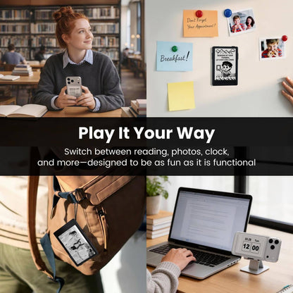 📖 3.7" Ultra-Portable E-Ink eBook Reader: Distraction-Free Pocket Reader with Gyroscope Page-Turn – 0.2" Thin, 2oz Lightweight Design for On-the-Go Reading