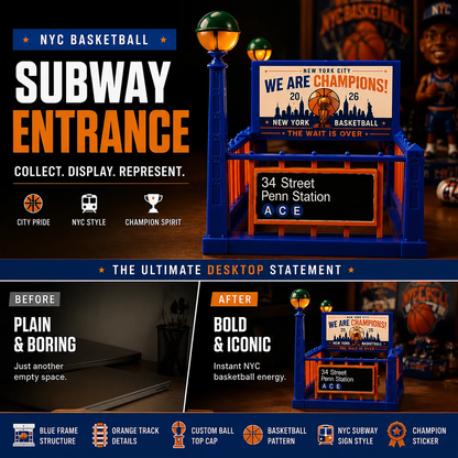 🏀🚇New York City Basketball Theme Subway Model Decor