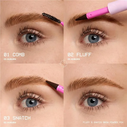 Double-ended fine-tipped eyebrow pencil