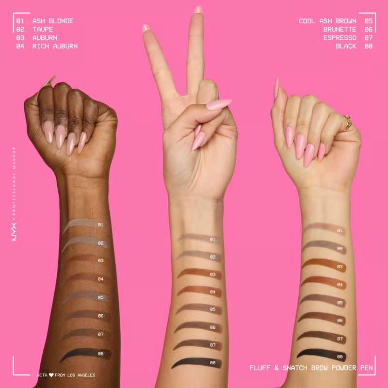 Double-ended fine-tipped eyebrow pencil