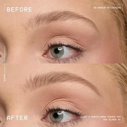 Double-ended fine-tipped eyebrow pencil
