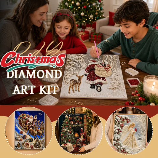 🎅🎄 Premium 3D Pearl Christmas Reindeer Diamond Painting Art Kit | Luxury Flocked Canvas with Scratch-Resistant Non-Fading Pearl Beads DIY Holiday Decor⛄️❄️