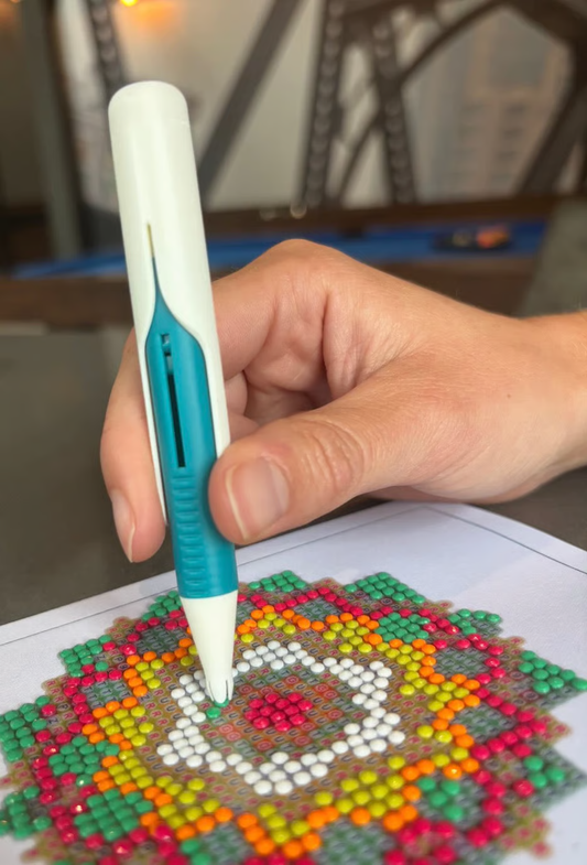 💎 Automatic Diamond Painting Bead dispenser | Wax-Free Round Drill Pen for Faster, Easier Crafting ✨