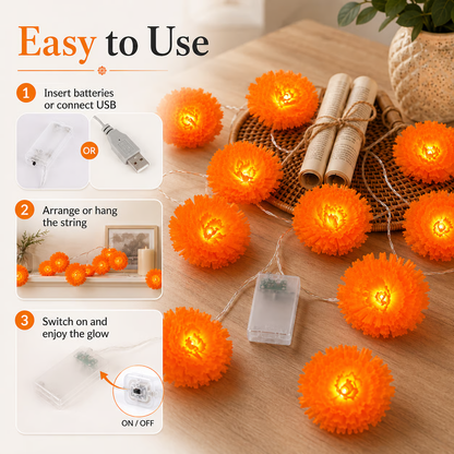 🌼 LED Marigold String Lights — Brighten Every Festive Celebration! ✨