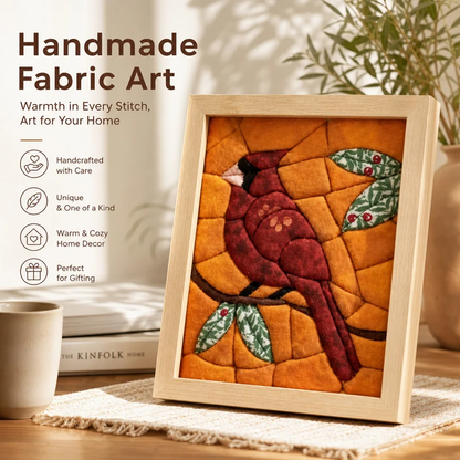 DIY Fabric Art Kit | No-Sew Fabric Mosaic Wall Art Craft with Frame & Tools