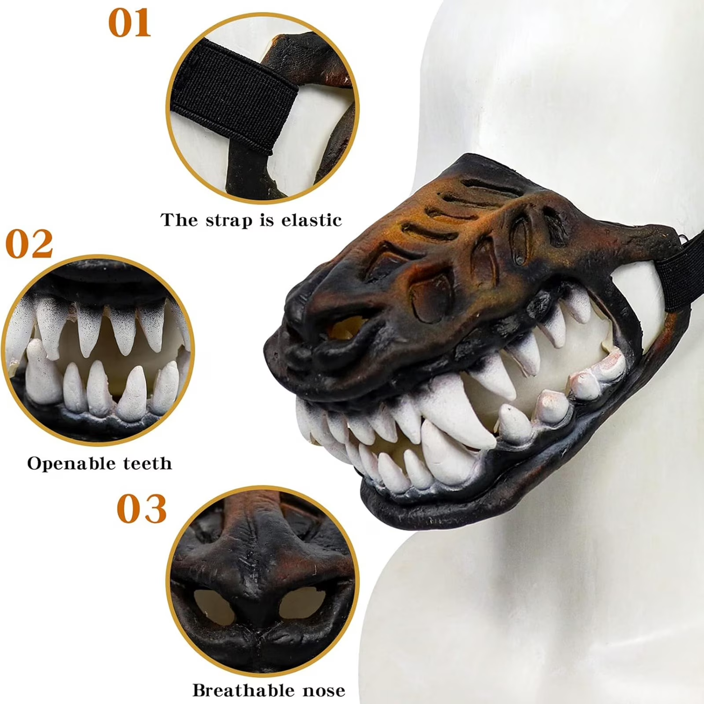 🦖 Prehistoric Predator Pet Muzzle — Make Your Pet the Star of the Party