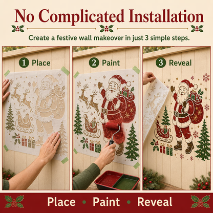 🌿 Garden Wall Stencil, Reusable DIY Kit for Walls, Fences & Patios