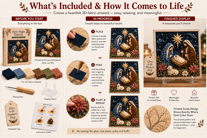🔥HOT SALE🔥 - ✝️3D Christian Fabric Poke Art Kit