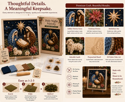 🔥HOT SALE🔥 - ✝️3D Christian Fabric Poke Art Kit