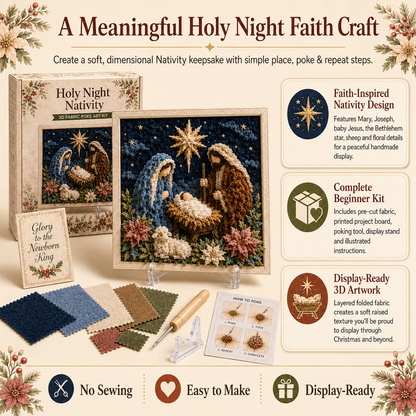 🔥HOT SALE🔥 - ✝️3D Christian Fabric Poke Art Kit
