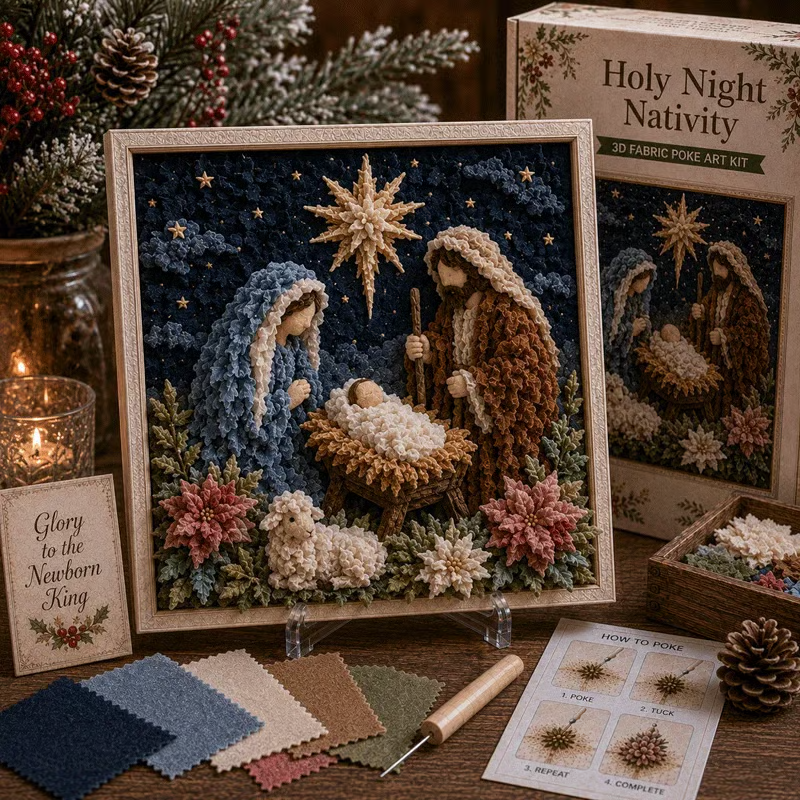 🔥HOT SALE🔥 - ✝️3D Christian Fabric Poke Art Kit