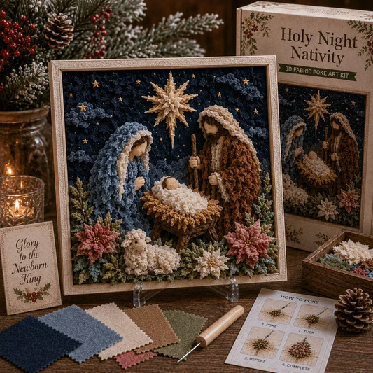 🔥HOT SALE🔥 - ✝️3D Christian Fabric Poke Art Kit